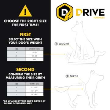 EzyDog DRIVE Dog Car Harness - Crash Tested US (FMVSS 213) Certified, Black, Small