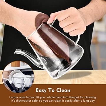 Zpose 1200ml Glass Teapot with Removable Infuser