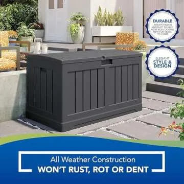 Suncast 50 Gallon All Weather Outdoor Storage Box