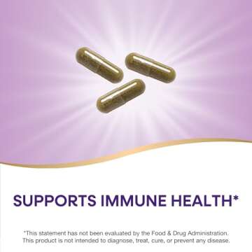 Nature's Way Echinacea Purpurea Herb, Immune Support*, 1,200 mg per 3- Capsule Serving, Non-GMO Project Verified, Vegan, 180 Capsules (Packaging May Vary)