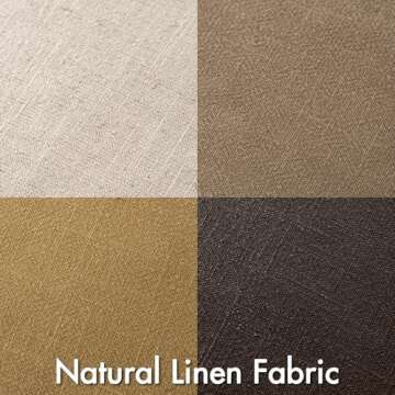 MIULEE Neutral Gold/Brown Linen Pillow Covers Pack of 4 Decorative Nautral Solid Throw Pillow Covers...