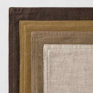 MIULEE Neutral Gold/Brown Linen Pillow Covers Pack of 4 Decorative Nautral Solid Throw Pillow Covers Soft Accent Boho Farmhouse Couch Pillowcases Modern Home Decors for Living Room Bed Sofa 20x20 Inch