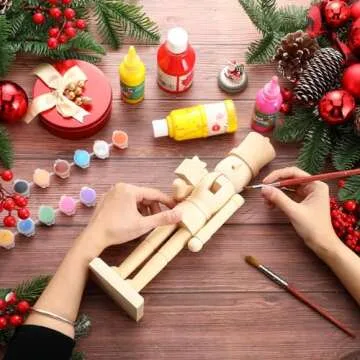 Soaoo 12 Inch DIY Wooden Christmas Nutcracker Set