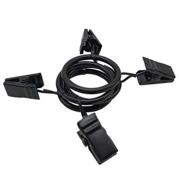 Topspeeder 46 Pack Nickel Curtain Rings with Clips 1 inch Internal Diameter Decorative Drapery Rustproof Vintage Compatible with up to 5/8 inch Rod Black