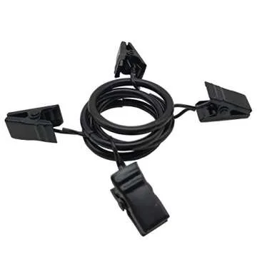 Topspeeder 46 Pack Nickel Curtain Rings with Clips 1 inch Internal Diameter Decorative Drapery Rustproof Vintage Compatible with up to 5/8 inch Rod Black