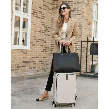 Stylish 15.6" Women's Leather Briefcase - CLUCI