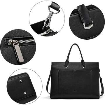 Stylish 15.6" Women's Leather Briefcase - CLUCI