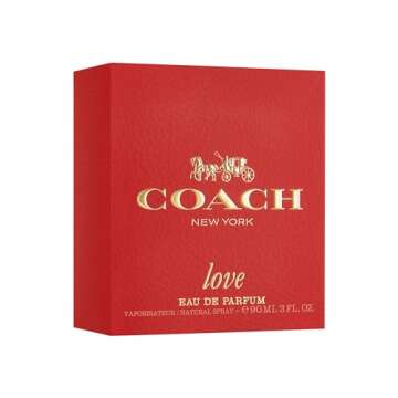 Coach Love Eau de Parfum - Long Lasting Fragrance with notes of Strawberry, Red Velvet Rose & Cedarw...