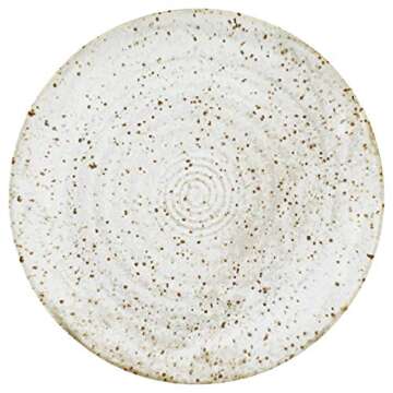 Amazon Brand – Rivet Modern Reactive-Glaze Stoneware 18-Piece Dinnerware Set, Service for 6, Speckle Swirl