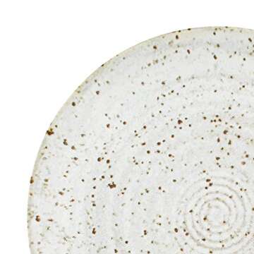 Amazon Brand – Rivet Modern Reactive-Glaze Stoneware 18-Piece Dinnerware Set, Service for 6, Speckle Swirl