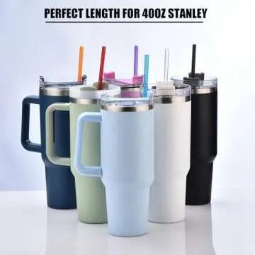 ALINK 12-Pack Glitter Straws for Tumblers and Bottles