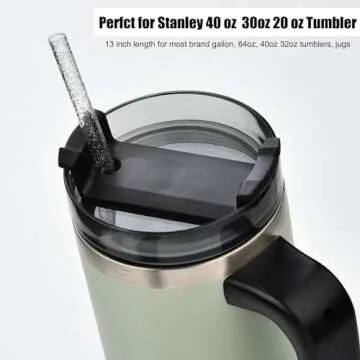 ALINK 12-Pack Glitter Straws for Tumblers and Bottles