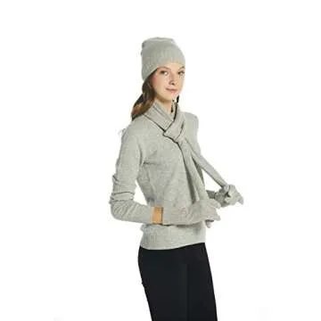 EURKEA 100% Pure Cashmere Winter Beanie Skullies Cap for Women, Soft Warm Lightweight Beanie