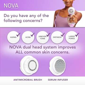 Spa Sciences NOVA Sonic Cleansing Brush for Radiant Skin