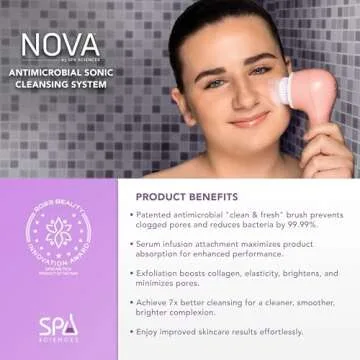 Spa Sciences NOVA Sonic Cleansing Brush for Radiant Skin