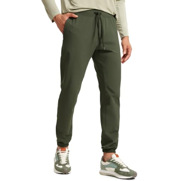 CRZ YOGA Mens 4-Way Stretch Golf Joggers with Pockets 30" - Work Pants Track Gym Athletic Workout Hi...