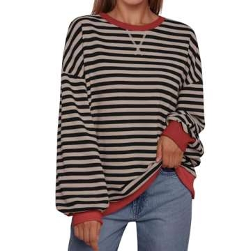 Trendy Queen Oversized Sweatshirt for Women - Fall 2024 Crewneck Hoodie