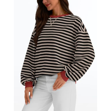 Trendy Women's Oversized Fall Sweatshirt 2024