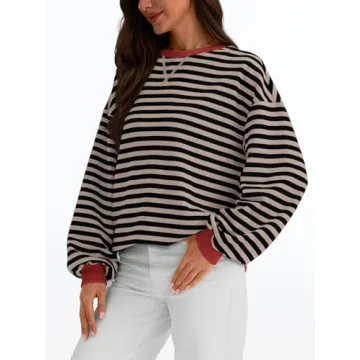 Trendy Women's Oversized Fall Sweatshirt 2024