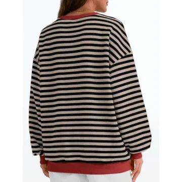 Trendy Women's Oversized Fall Sweatshirt 2024
