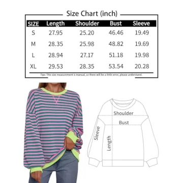 Trendy Women's Oversized Fall Sweatshirt 2024