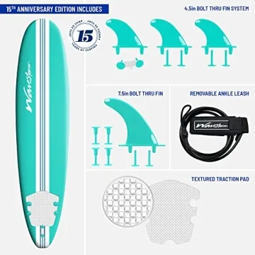Wavestorm 8ft Surfboard for Beginners - Anniversary Edition