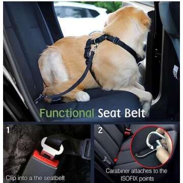 VavoPaw Dog Car Harness for Safety and Comfort
