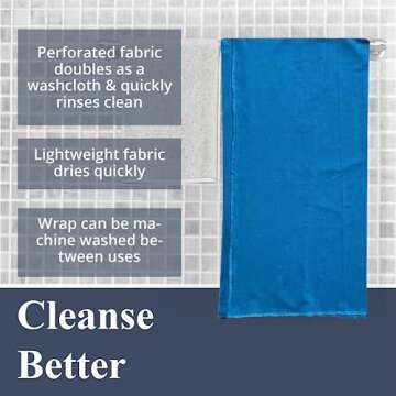 Dignity Bath & Spa Bathing Cover Up for Elderly, Senior or Disabled Women | Provides Privacy & Helps Caregivers with Bathing | Secure & Adjustable | Lightweight, Quick Drying, & Non Slip (Women's S/M)