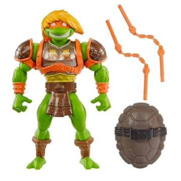 Masters of the Universe Mattel Origins Turtles of Grayskull Action Figure & Accessories, Michelangel...