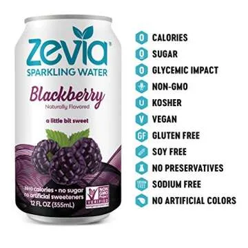 Zevia Sparkling Water Combo Pack, 12 Ounce Cans (Pack Of 24)