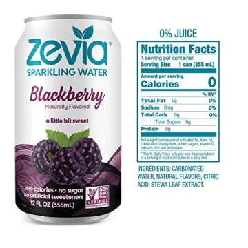 Zevia Sparkling Water Combo Pack, 12 Ounce Cans (Pack Of 24)