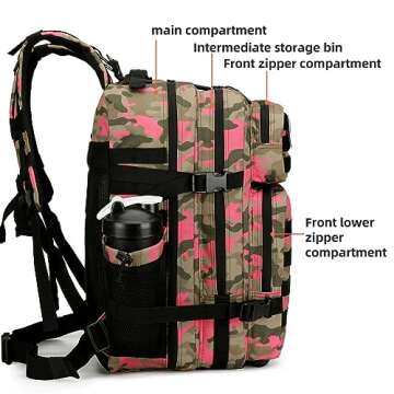 KXBUNQD 45L Tactical Assault Backpack for All Outdoor Activities