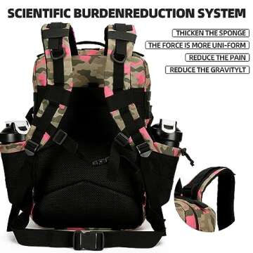 KXBUNQD 45L Tactical Assault Backpack for All Outdoor Activities