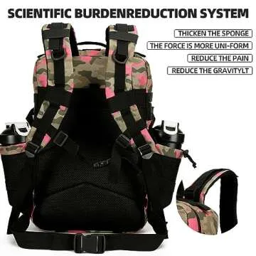 KXBUNQD 45L Tactical Assault Backpack for All Outdoor Activities