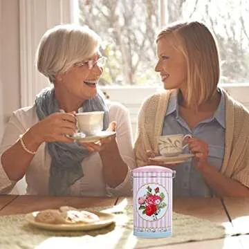 SHERCHPRY 2Pcs Tea Canister Vintage Suger Tea Storage Jar Flower Pattern Airtight Empty Tins Kitchen Condiment Container Food Storage Container For Kitchen Sugar Coffee Flour Pink