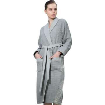 Indulge in Comfort: Women’s Luxury Waffle Shawl Collar Robe
