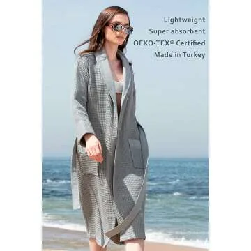 Luxury Waffle Shawl Collar Women’s Spa Robe