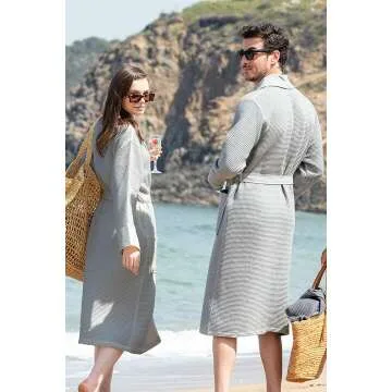 Luxury Waffle Shawl Collar Women’s Spa Robe