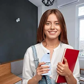 Nevlers Easy to Use Ceramic Salt Inhaler | Includes 6 Oz of Pure Himalayan Pink Salt - Sky Blue Color | Asthma and Allergy Relief