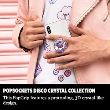 PopSockets Disco Crystal Orchid - Stylish Grip for Smartphones