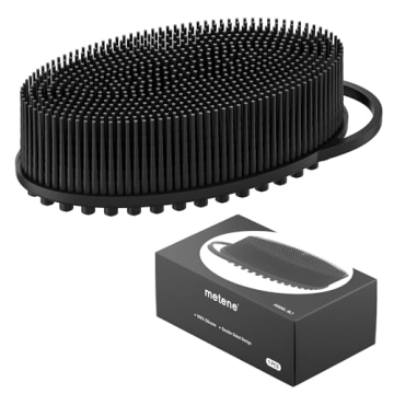 Metene Silicone Exfoliating Body Scrubber with Loop - Gentle & Hygienic for All Skin Types