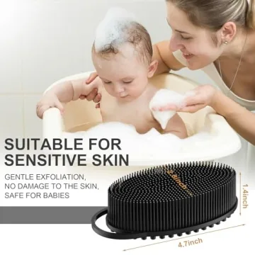 Luxury Metene Silicone Body Scrubber for Gentle Cleansing