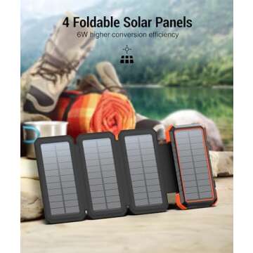 BLAVOR 20000mAh Solar Charger for Outdoor Adventures