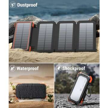 BLAVOR 20000mAh Solar Charger for Outdoor Adventures