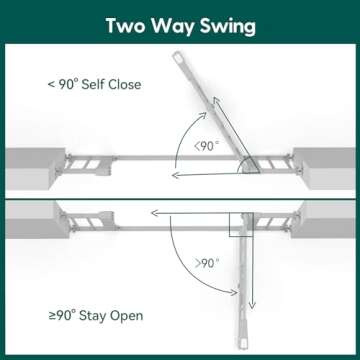 Babelio Baby Gate with Adjustable Cat Door,29-43" Auto Close Durable Pet door for Stairs,Doorways and House, Pressure Mounted,Easy Install,Effortless Walk Thru,Gray