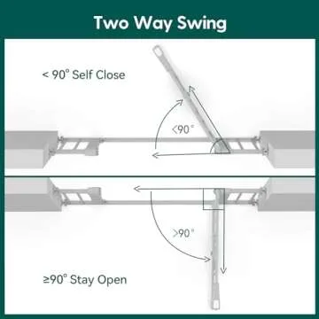 Babelio Baby Gate with Adjustable Cat Door,29-43" Auto Close Durable Pet door for Stairs,Doorways and House, Pressure Mounted,Easy Install,Effortless Walk Thru,Gray