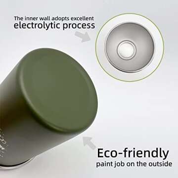 Pubgeer 4pcs Camping Cup 11oz Wilderness Theme Pattern 18/8 Stainless Steel for Outdoor Picnic Hiking Fishing Pint cup Tumbler Gift 4 colors