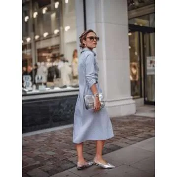 DREAMCIA Slingback Flats Shoes Metallic Silver Shoes for Women with Pointed Toe Silver Size 6.5