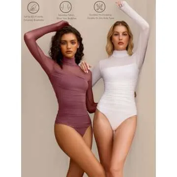 Avidlove Women Long Sleeve Bodysuit for Stylish Outings