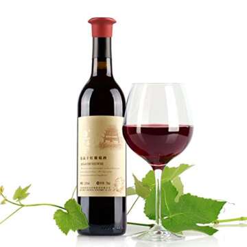 Silicone Wine Stopper, Silicone Reusable Wine Bottle Stopper/Beer Sealer Cover, Assorted Colors Sili...